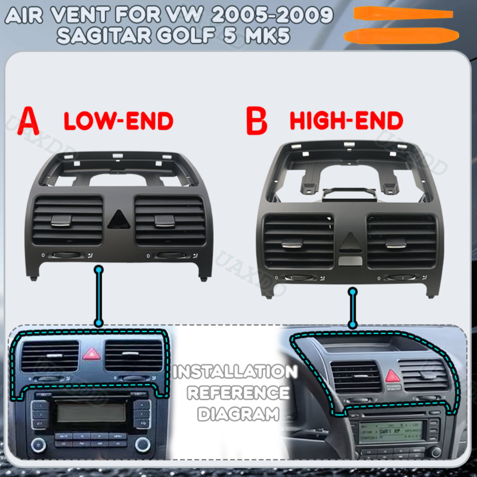 Golf Equipment Outlet - Perangkat Ventilasi AC Mobil, Kit Ventilasi