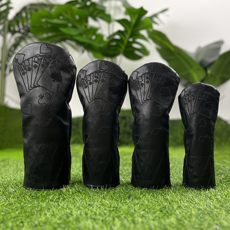 Golf Equipment Rack - Penutup Kepala Klub Golf Poker Hitam