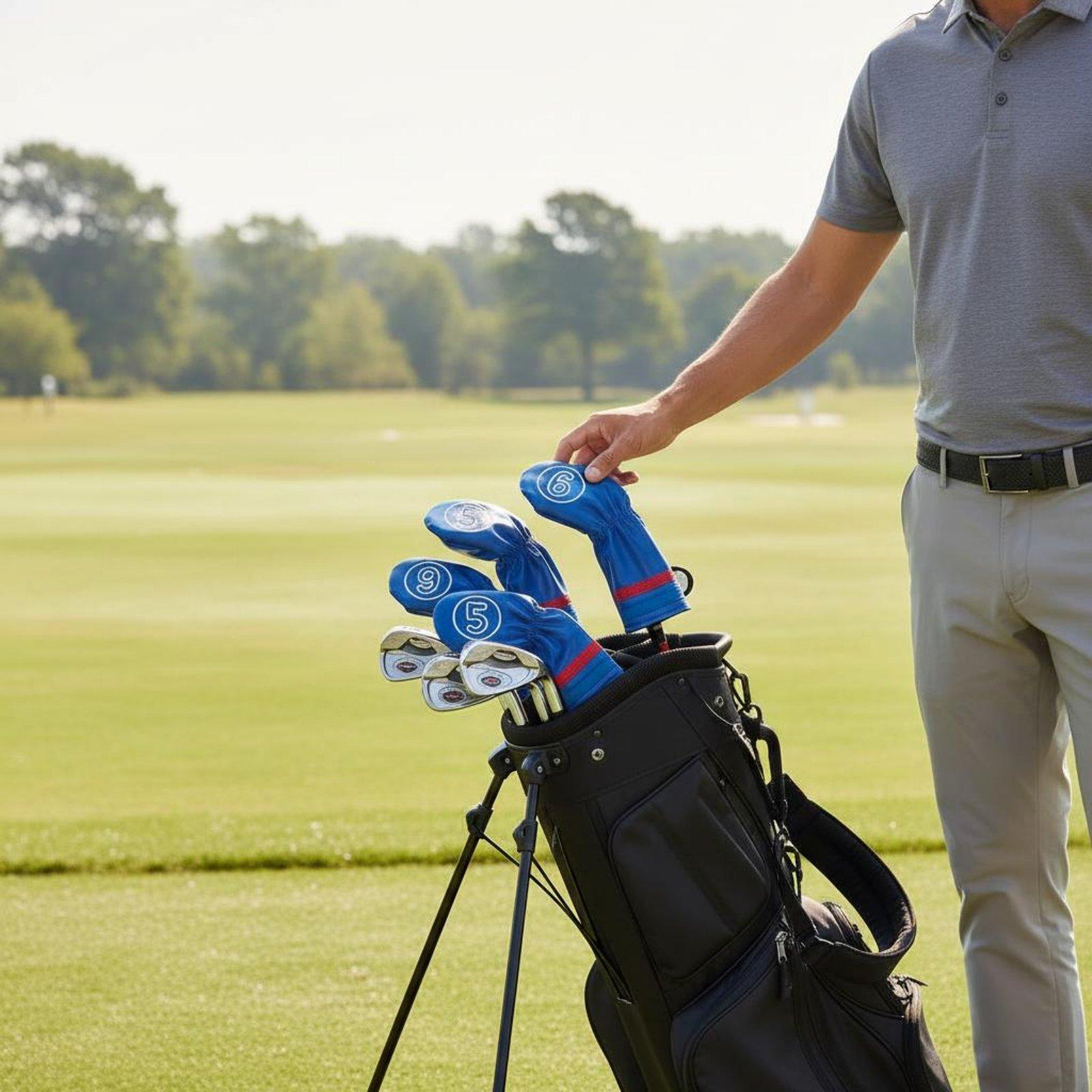 Sarung Besi Klub Golf Kulit Ta - Golf Club Iron Set ulasan dan harga