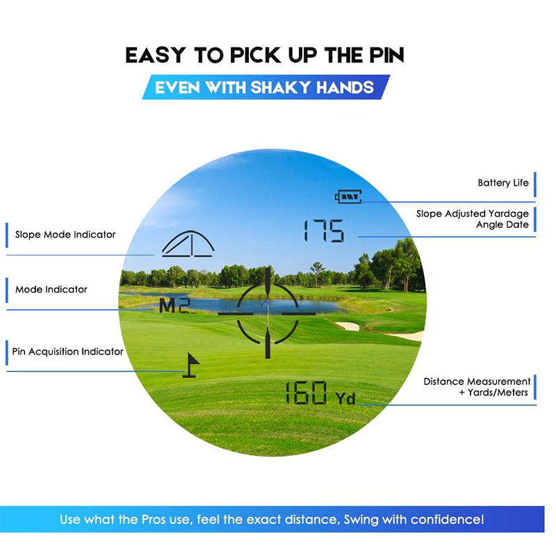 Pengukur jarak Laser 650 yard, - Rangefinder Laser Golf ulasan dan harga